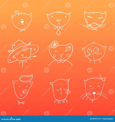 cats doodle 9