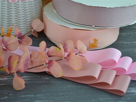 Купить репсовые ленты с рисунком и однотонные