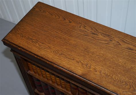 Rare Solid English Oak Radiator Cover Faux Book Bookcase Very Rare Find
