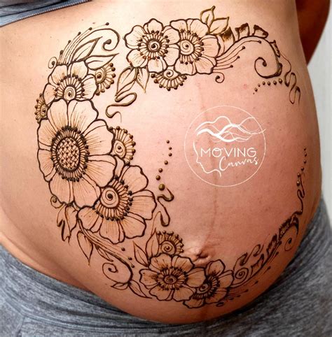 Natural Henna pregnancy bump