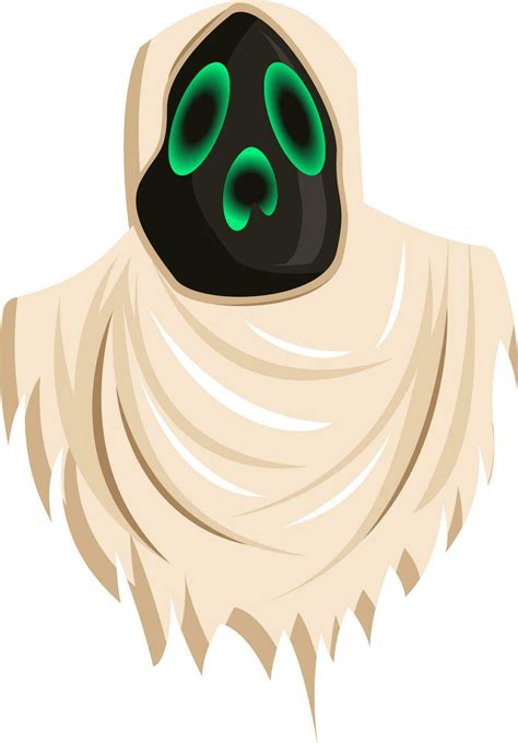 Cartoon scary ghost on white background vector illustration. 35393846 ...