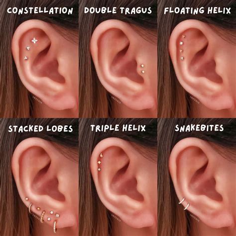 trending ear piercing placement styles idees de piercing