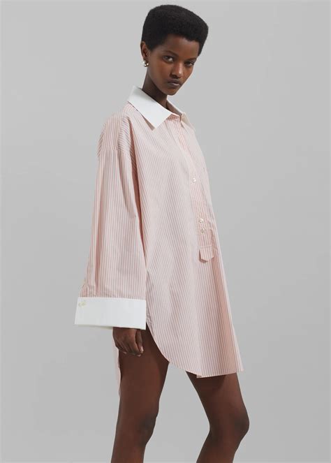 By Malene Birger Maye Shirt - Pink Stripe | By malene birger, Pink