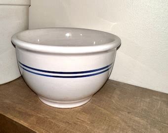 Vintage Gibson China Company Double Blue Stripe 10.5 Diameter Mixing ...