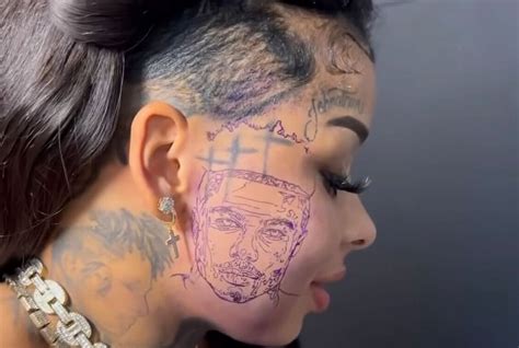 Chrisean Rock Gets a Massive Blueface Tattoo on Her Face - XXL