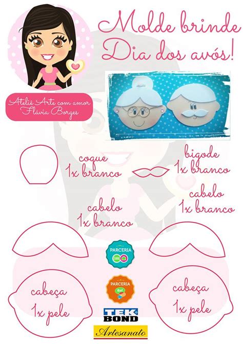 Molde Lembrancinha Dia Dos Avós - Eu Amo Artesanato: Dia dos avós com moldes