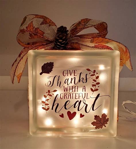 12 fall glass block ideas | glass blocks, glass block crafts, lighted