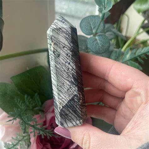 spider web jasper crystal tower   jasper depop