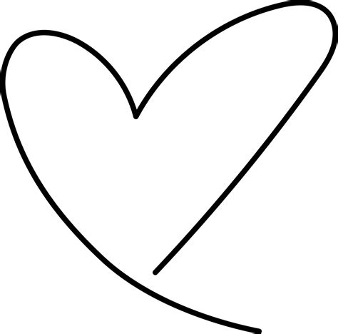 Heart Shape Outline Icon Vector 5437216 Vector Art at Vecteezy