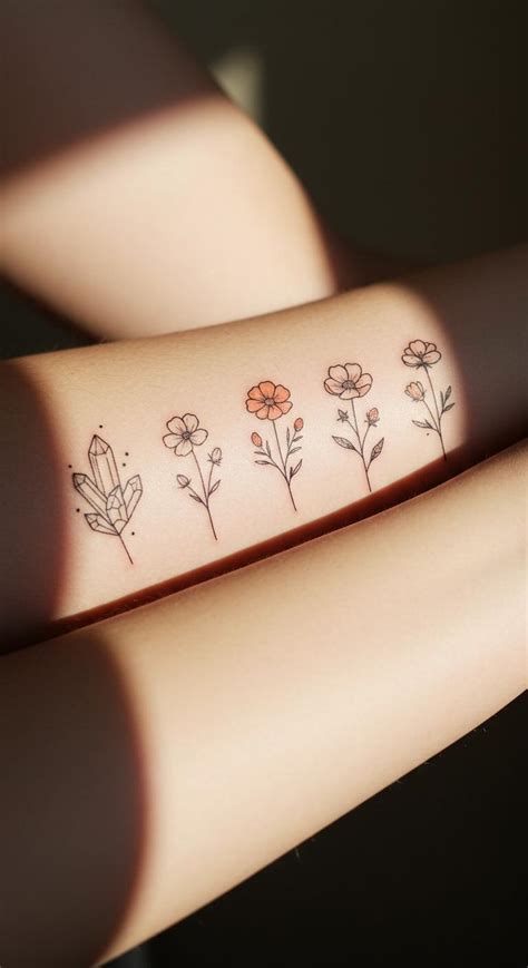 stunning minimalist flower tattoo ideas  inspire