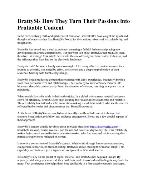BrattySis How They Turn Their Passions into Profitable Content.docx