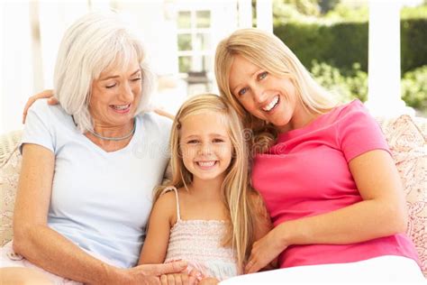 Grandmother, Daughter And Granddaughter Relaxing Stock Images - Image ...