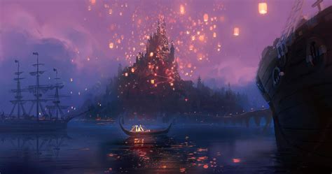 Tangled Floating Lanterns Desktop Wallpaper - WallpaperSafari