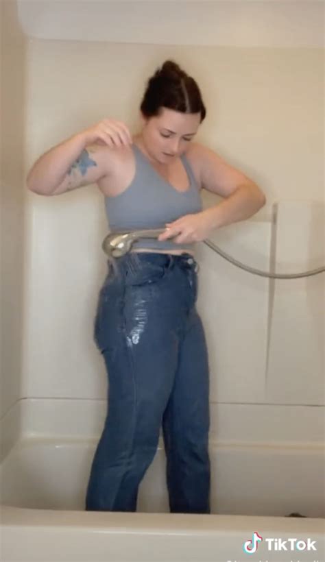 Woman transforms jeans '2 sizes bigger' with shower hack
