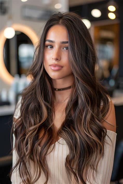How To Achieve The Perfect Dimensional Look Using Dark Brown Hair With Light Brown Lowlights For Any Season