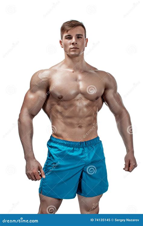 Image D'homme De Muscle Posant Dans Le Studio Image stock - Image du