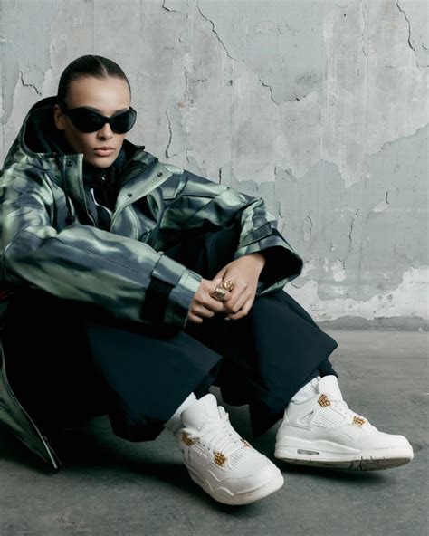 Mille Bach Lund for the Air Jordan 4 ‘White & Gold’ | NAKED Copenhagen