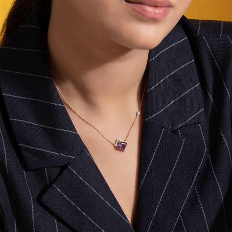 Buy Victorious Violet Gemstone Necklace Online | CaratLane