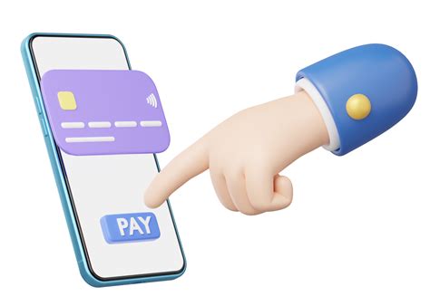 hand press pay button icon phone  credit card float