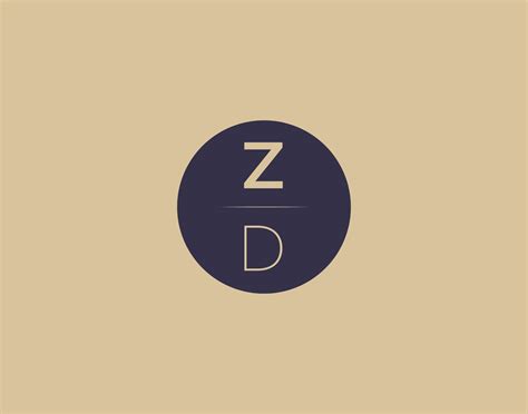 zd letter modern elegant logo design vector images  vector art