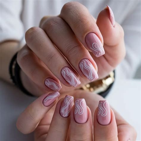 glossy gel nail designs  summer  cool short