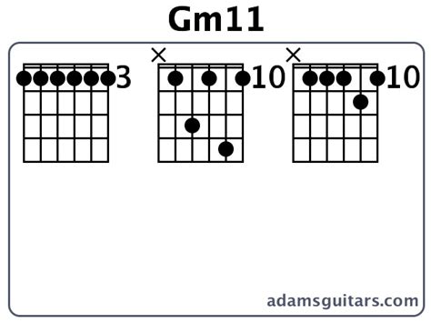 Gm11 Guitar Chords from adamsguitars.com