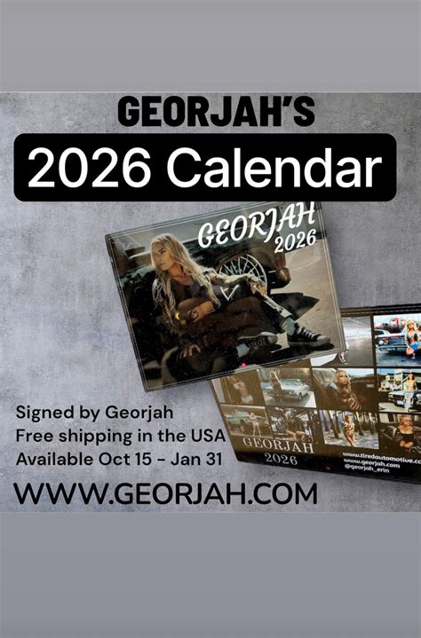 Georjah - Did you get your calendar order in yet?! So excited for those