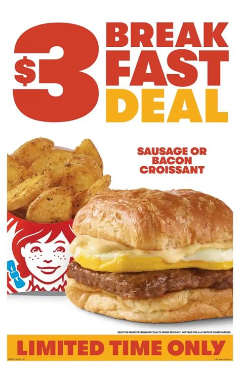wendy's breakfast deal - Mile High on the Cheap