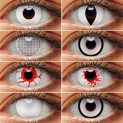 Lentes De Contato Halloween - Lentes De Contato Coloridas Para Olhos De Halloween/Vampiro/Zumbi/Anime ...