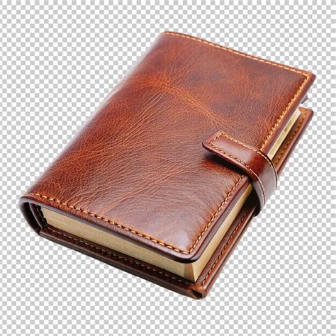 Leather book cover on transparent background | Premium AI-generated PSD