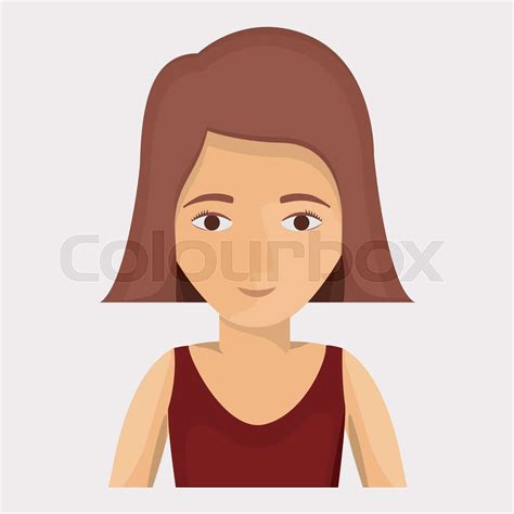Colorful woman cartoon design | Stock vector | Colourbox
