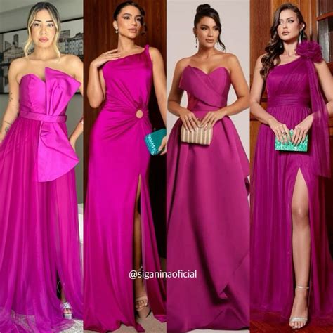 Cor De Vestido Fúcsia - Vestidos de festa na cor fucsia | Madrinhas de fucsia, Madrinhas ...