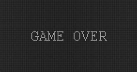 Pixel screen with game over text 8428723 Stock Video at Vecteezy