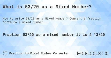 mixed number calculatio
