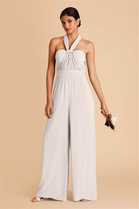 Gigi Chiffon Jumpsuit in Dove Gray | Birdy Grey