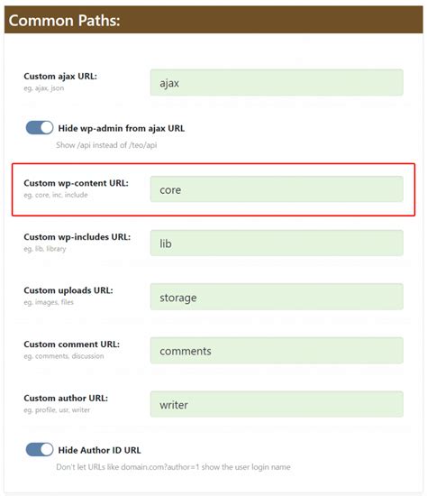 customize  wp content directory  wordpress