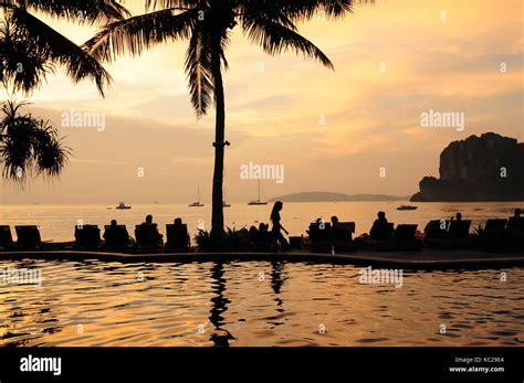 Sunset on Krabi island in Thailand Stock Photo - Alamy