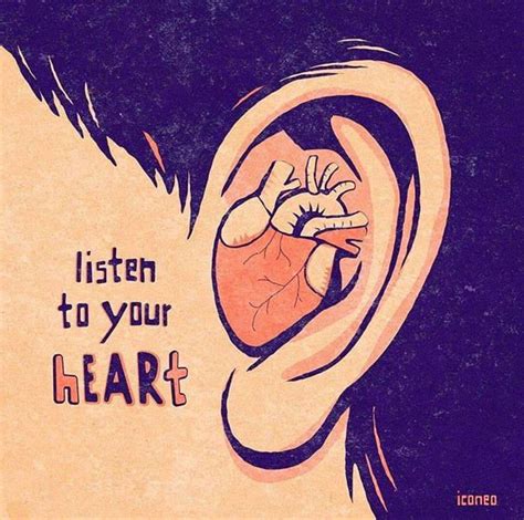 Listen to Your Heart / Card / Poster / Fine Art Print by ICONEO - Etsy