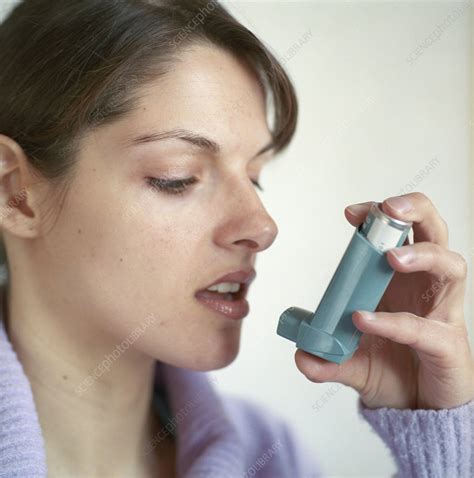 asthma inhaler stock image  science photo library