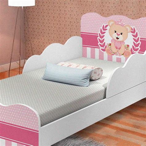 Cama Para Crianca De 4 Anos - Cama Para Criança Com Proteção Lateral Urso Rosa Nuvem Valen ...