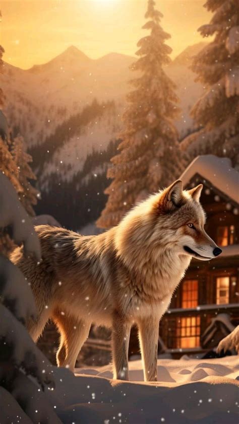 Winter Fox Wallpaper | Животные, Картинки, Заставка