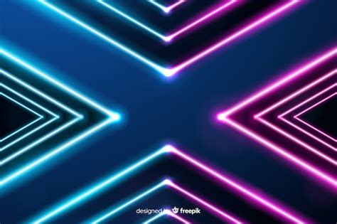 Free Vector | Geometric neon shapes background