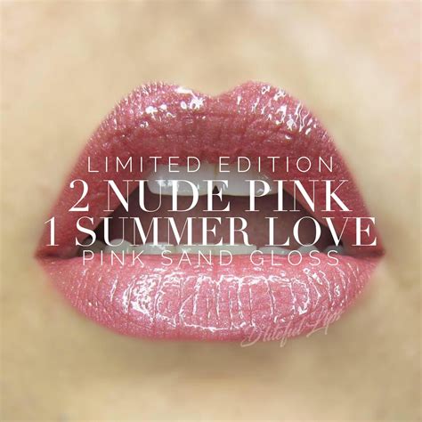 2 Nude Pink and 1 Summer Love combo with Pink Sand gloss LipSense