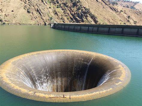 The glory hole spillway at Lake Berryessa, near Napa Valley in
