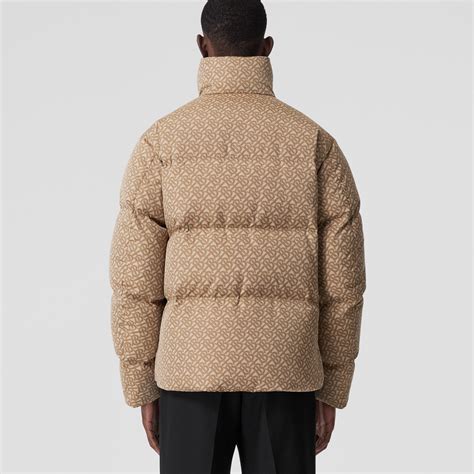 Monogram Jacquard Puffer Jacket in Soft Fawn - Men | Burberry® Official