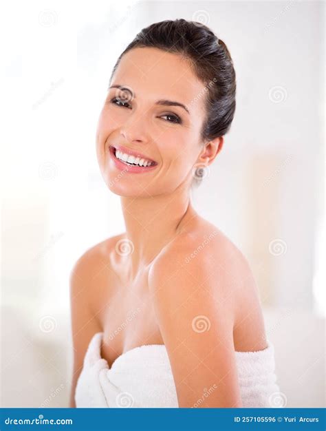 She Has the Smoothest Skin. Portrait of a Beautiful Woman with a Towel
