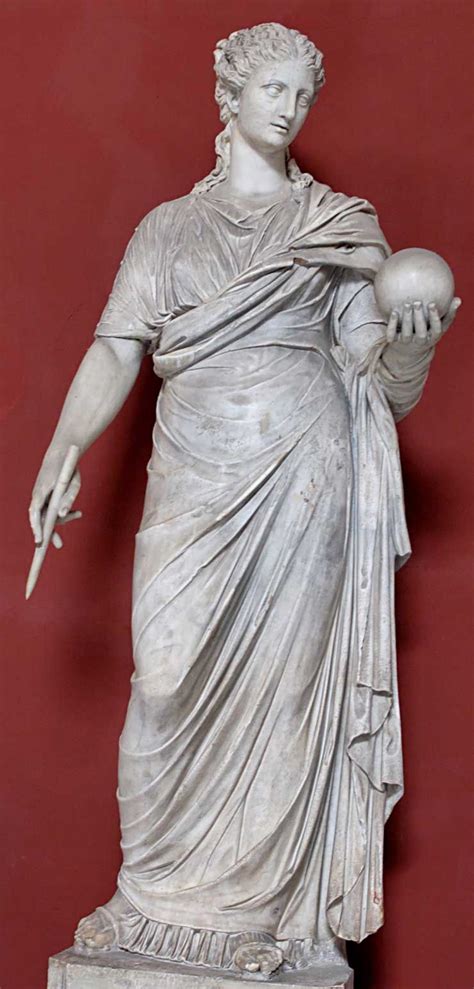 This Roman statue of Urania is a copy of a Greek original, and now ...