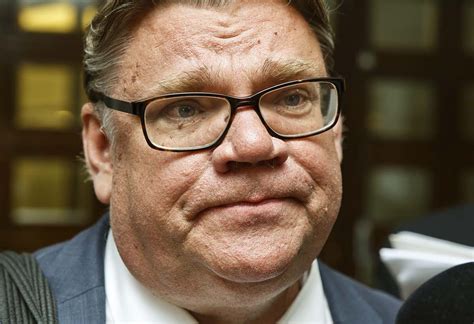 This is foreign minister of Finland Timo Soini commenting on current ...