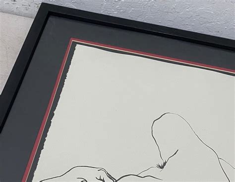 Jody Keane - Jody Keane Reclining Nude Original Pen and Ink Drawing