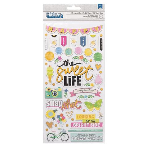 Vicki Boutin Sweet Rush Thickers Stickers 107/Pkg-The Sweet Life Phrase